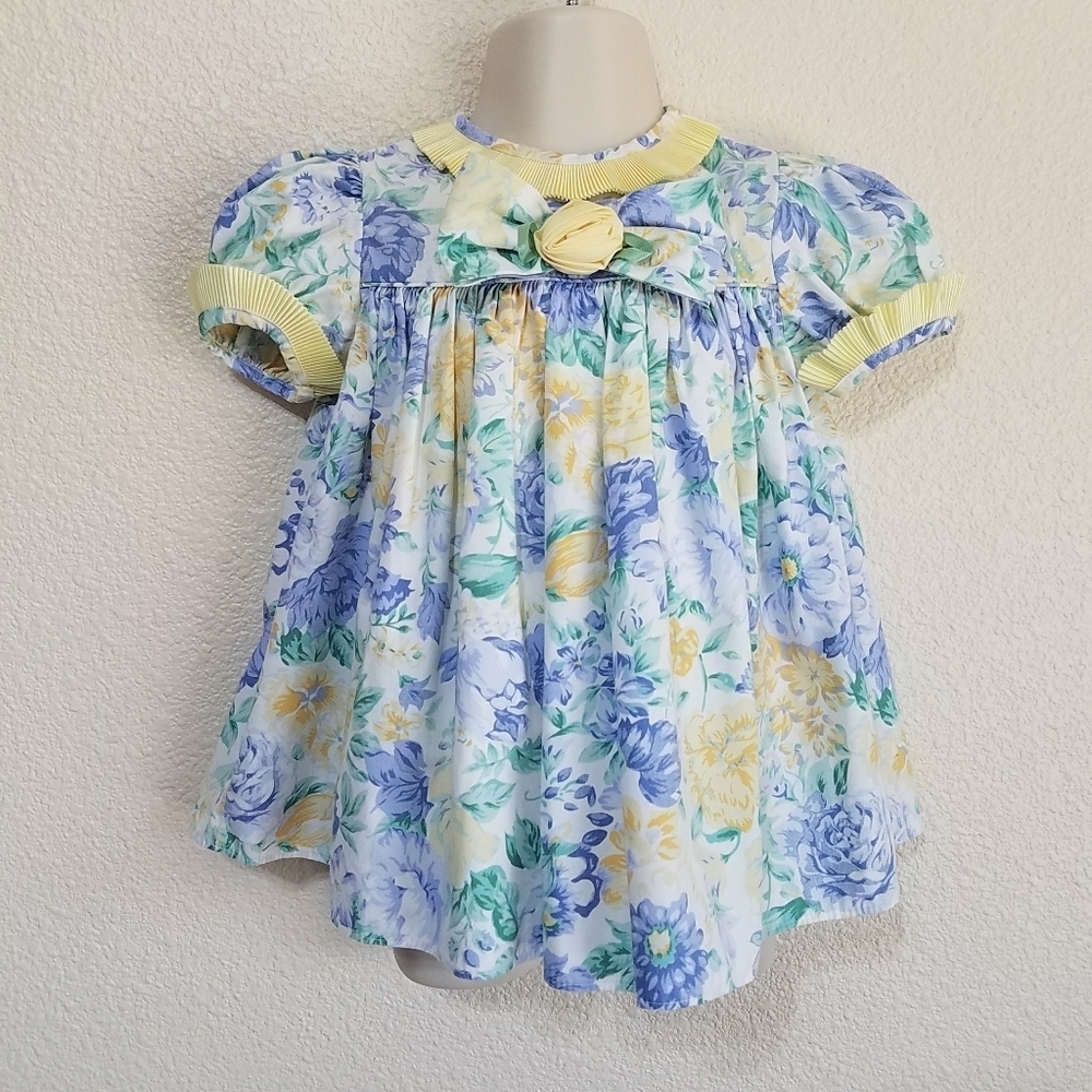 Vintage Baby Girl Floral Dress